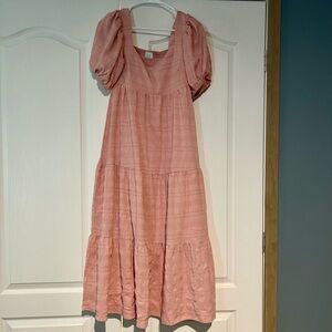 Mint Julep boutique pink babydoll maxi size small